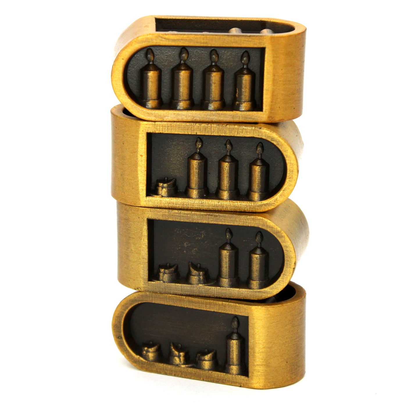 Candlelight: Vigil are custom Infinity d4s cast in gold metal.