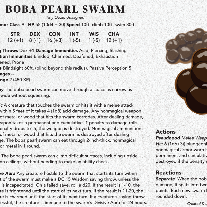 Oodles of Oozes bundle includes .pdfs of seven monster stat blocks.