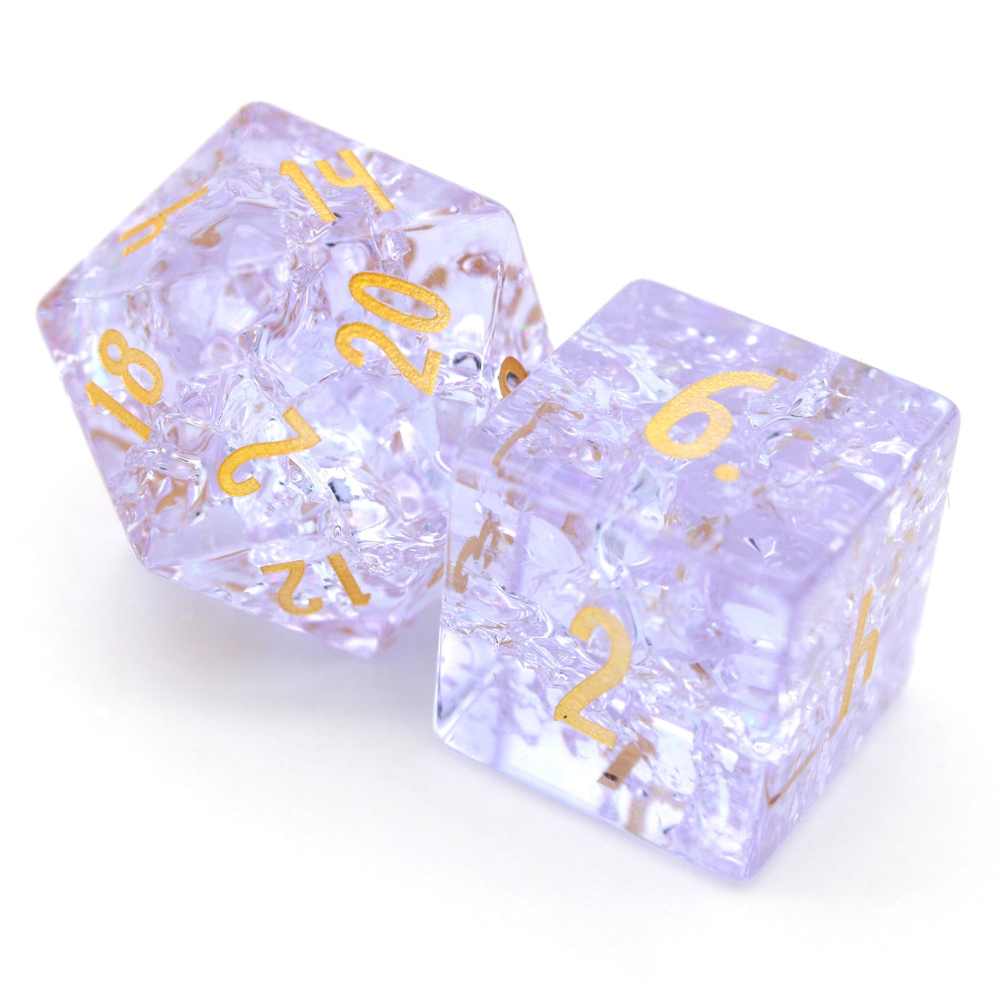 Summer Court is a 7-piece, light purple crystal set inked in gold.