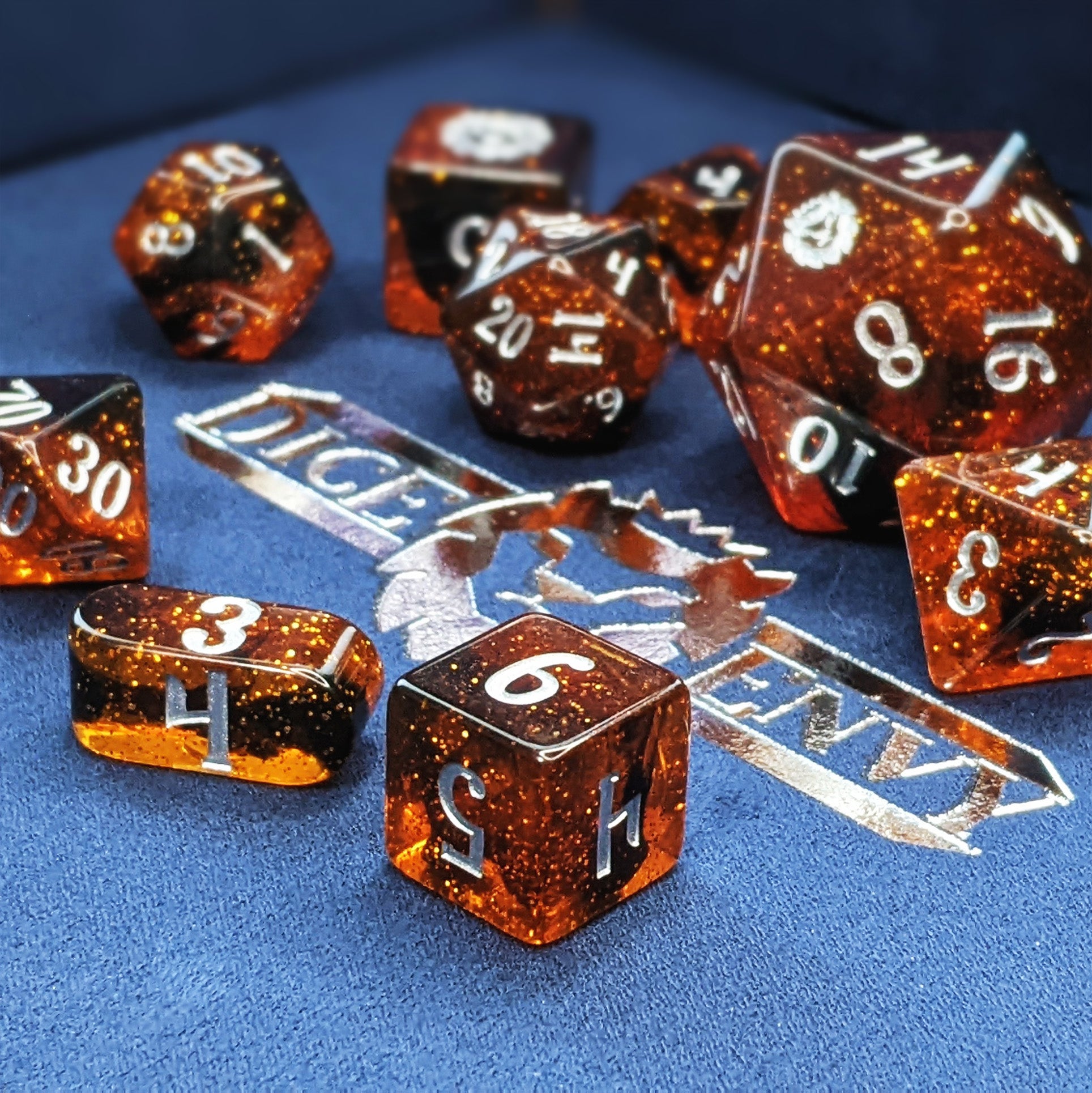 Each month you will receive a different signature 10-piece set of dice: a pyramid d4, a d6, a d8, a d10, a percentile d10, a d12, and a d20 PLUS an Infinity d4, a Logo d6, and a 35mm Chonky d20. We select one unique set per month for subscriptions, so multiple quantities of this subscription will result in duplicate sets!