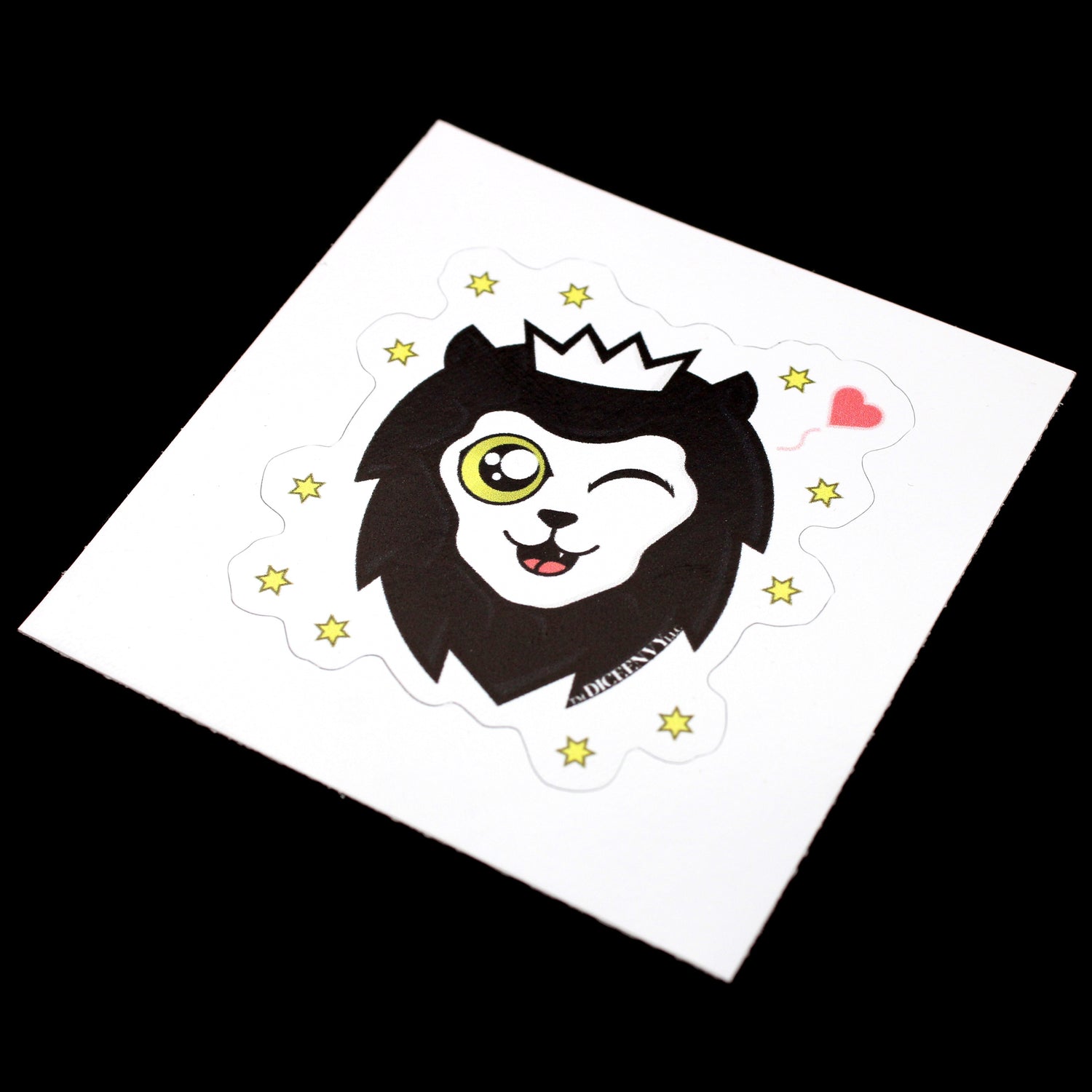 Dice Envy Stickers are generally between 2" and 4" long and feature D&D and TTRPG inspired designs, as well as variations on our mascot Brockton, ranging from delightful to disconcerting.