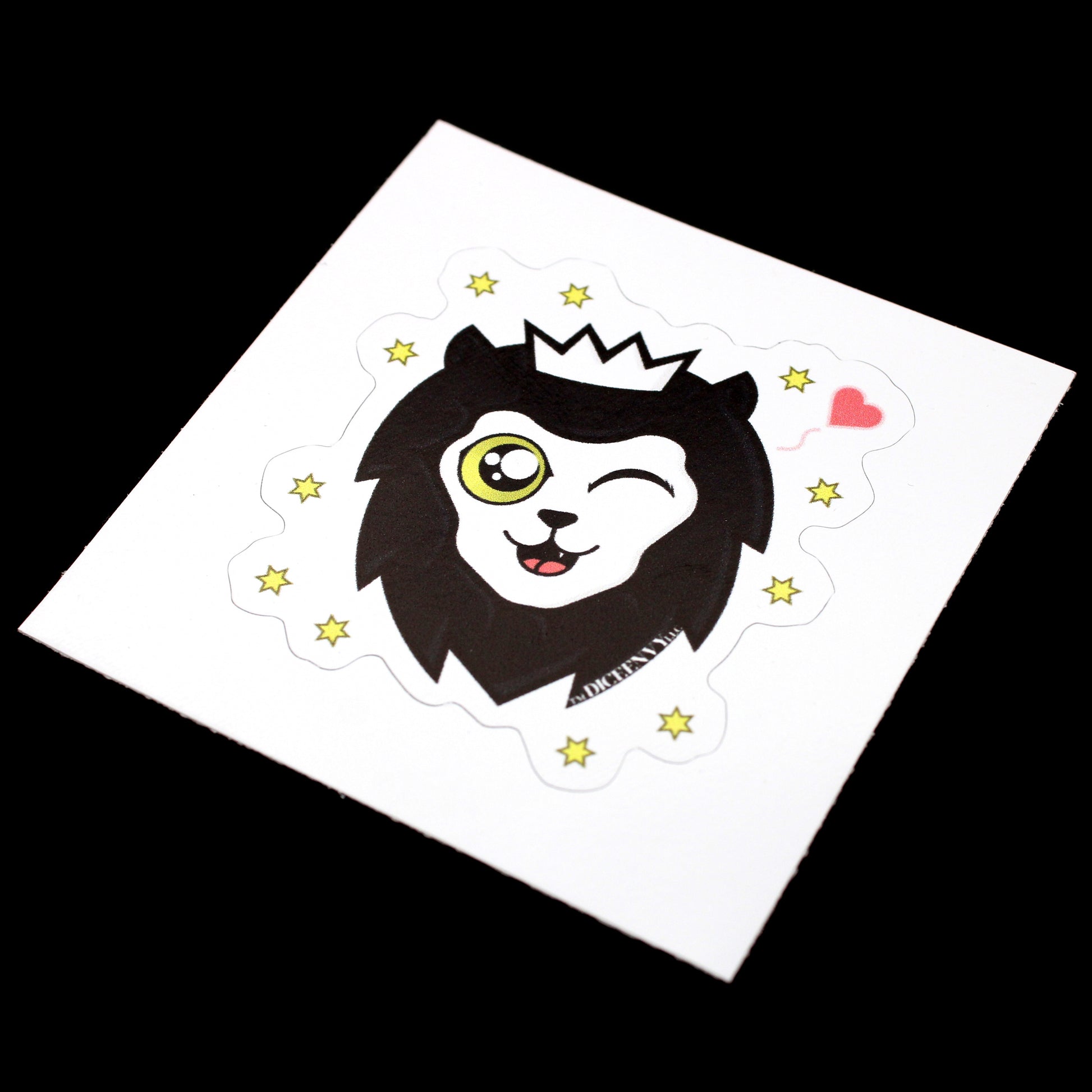 Dice Envy Stickers are generally between 2" and 4" long and feature D&D and TTRPG inspired designs, as well as variations on our mascot Brockton, ranging from delightful to disconcerting.