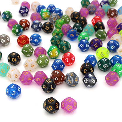 Each Hope & Fear Mystery order comes with two d12s hand-matched to your expressed leanings, enclosed in a small organza drawstring pouch.