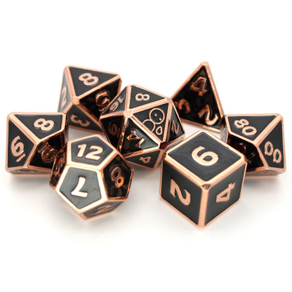 The (Mostly)Neutral DM is a 7-piece rose gold, framed metal set filled with a largely objective, grey enamel. It is part of the Adventure Is Nigh collection.