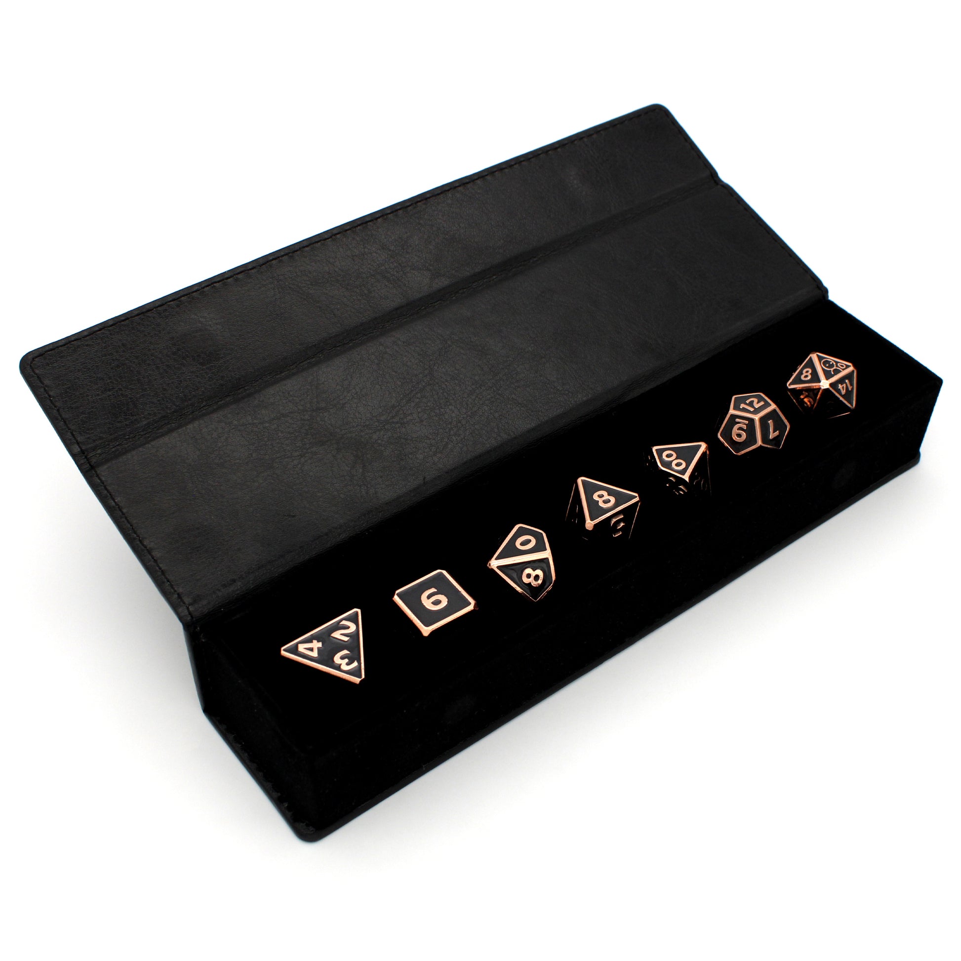 The (Mostly)Neutral DM is a 7-piece rose gold, framed metal set filled with a largely objective, grey enamel. It is part of the Adventure Is Nigh collection.