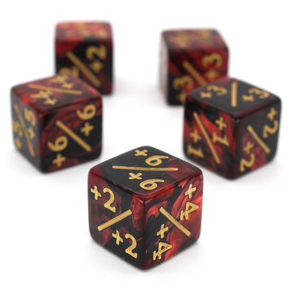 Each Magic Counters - 16mm set contains 5x positive or negative polymer modifier dice in an array of colorful shades.