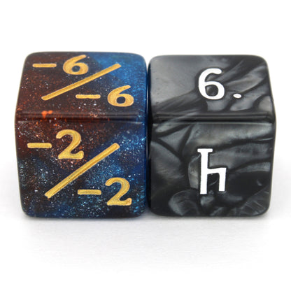 Each Magic Counters - 16mm set contains 5x positive or negative polymer modifier dice in an array of colorful shades.