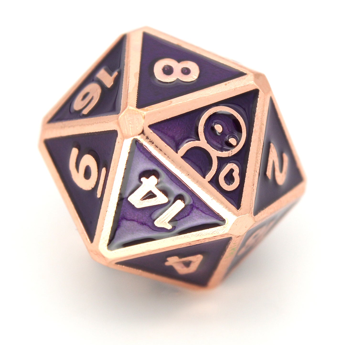 Sigmar is a 7-piece rose gold, framed metal set filled with an intense, purple enamel. It is part of the Adventure Is Nigh collection.