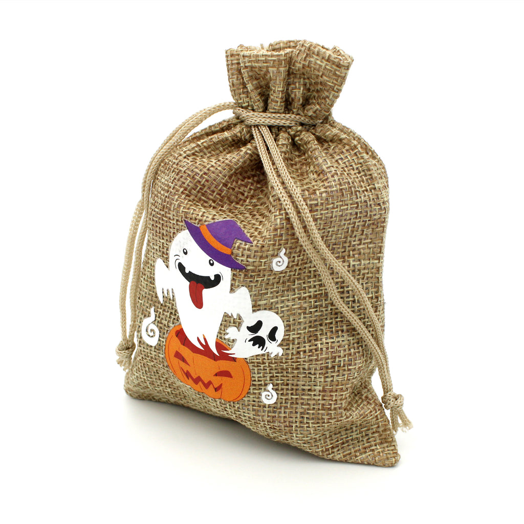 Each Trick or Treat Mystery Bag contains a selection of spooky delights, including a 7-piece set of Halloween dice, as well as an assortment of treats from our other collections, all held in a limited edition burlap drawstring pouch.