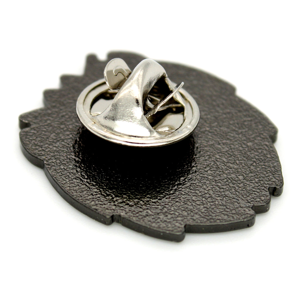 Brockton Pins measure 24mm x 21mm and come with a metal clutch backing.