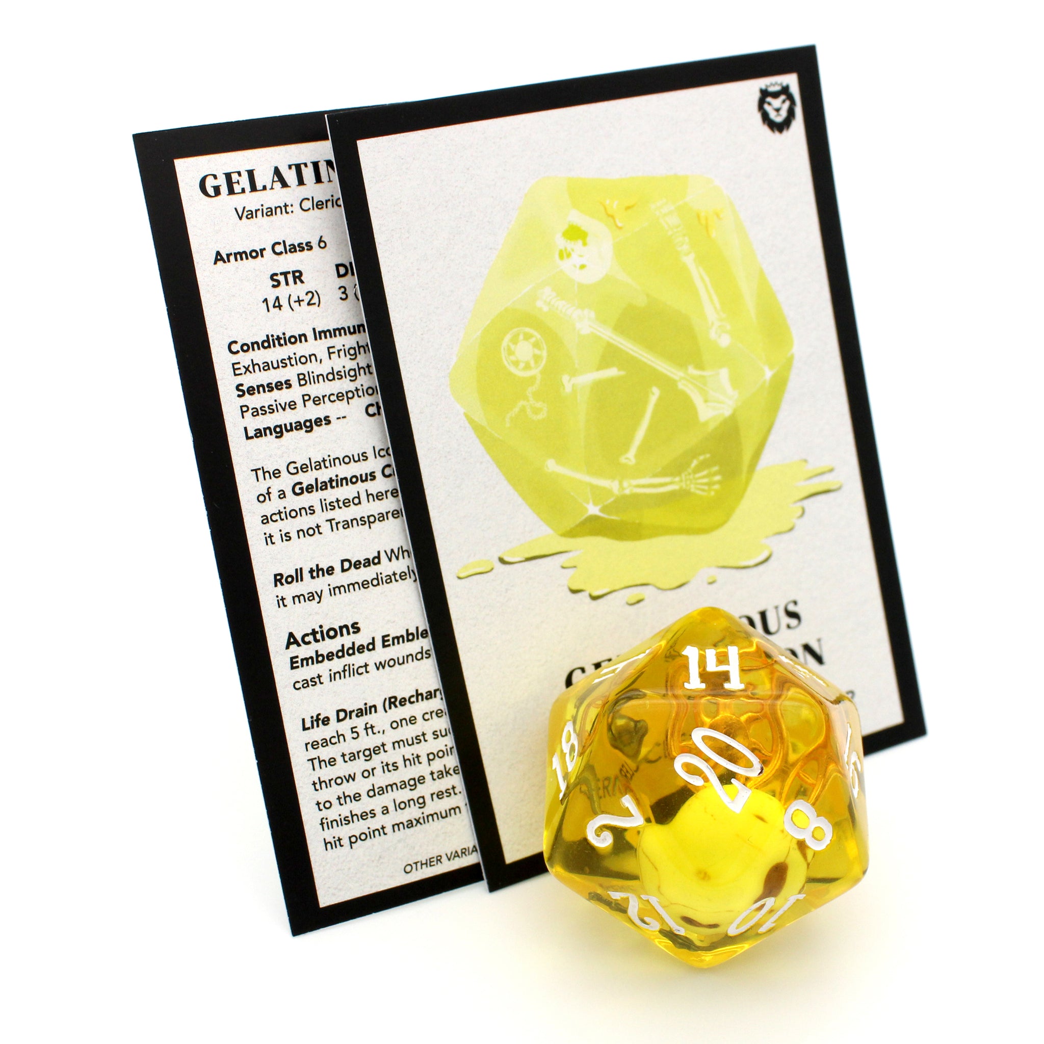 Gelatinous Icosahedron Dice Dice Envy