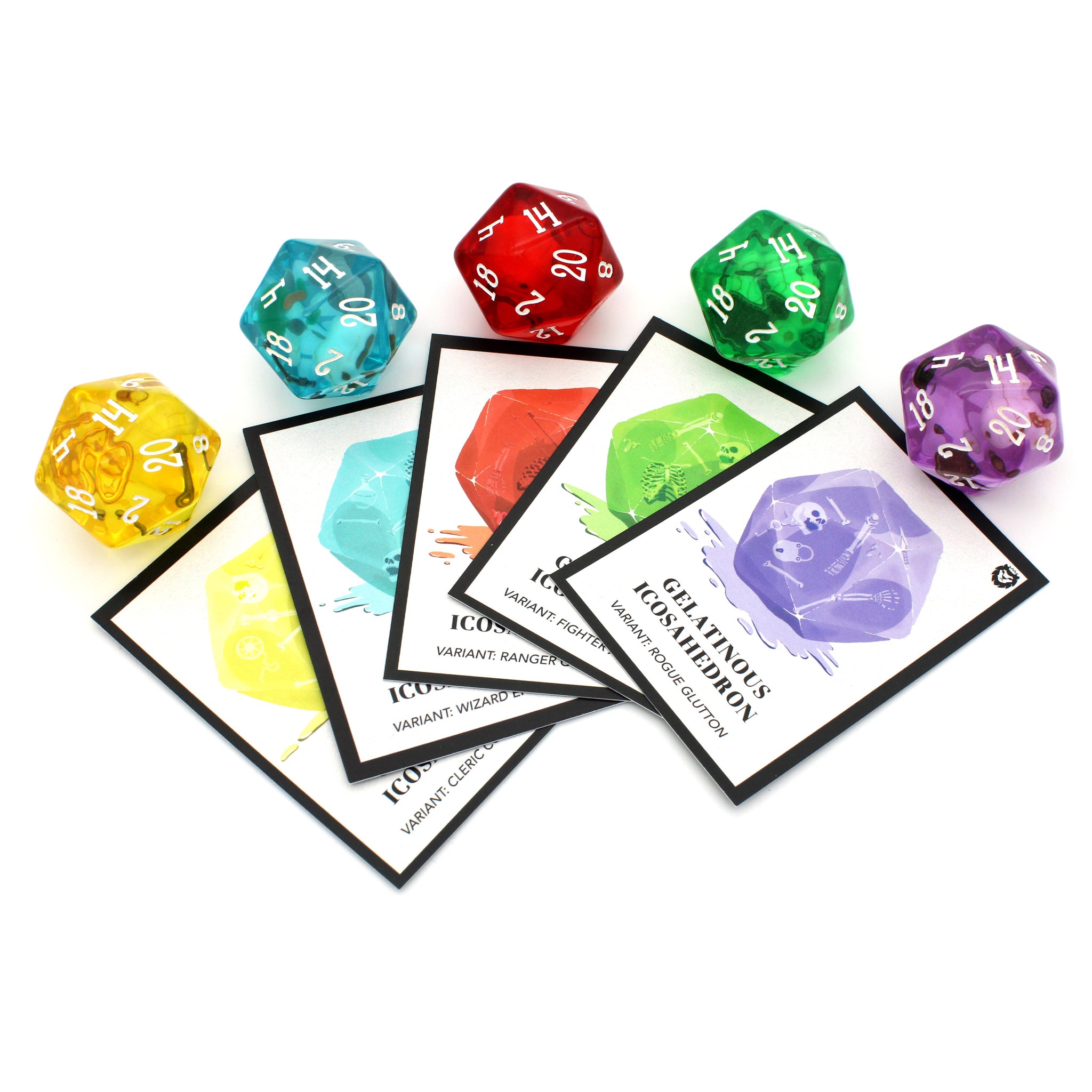 Gelatinous Icosahedron Dice Dice Envy