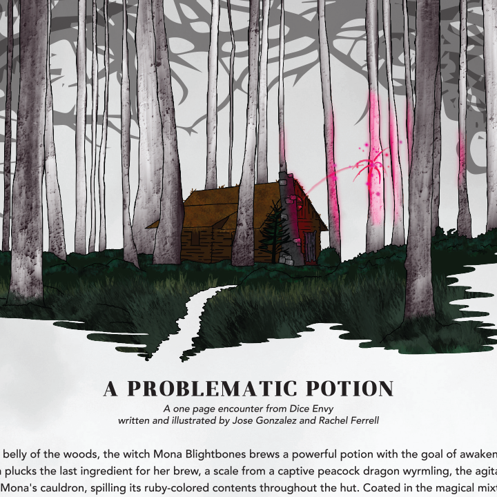The Witch's Hut bundle includes .pdfs of an encounter, a monster, and a magic item.
